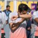 Crowd protesting with ‘Gautam Gambhir hai-hai’ slogans in the stadium after Team India’s humiliating defeat
