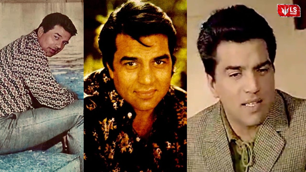 Dharmendra in a stylish and classic fashion look, showcasing his timeless style and charming screen presence