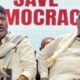 Siddaramaiah and DK Shivakumar seen during a political meeting amid a dispute over the Karnataka Chief Minister post in the Congress government
