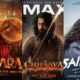 Posters of Kantara, Saiyara, and Chhava movies displayed together showcasing their main characters and film themes
