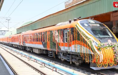 Passengers at an Indian railway station after Indian Railways announces fare hike