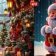 Red, white and green Christmas decorations symbolizing tradition and festive spirit