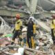 Buildings and terrain affected by earthquake in Bengal, Manipur, and Leh-Ladakh regions
