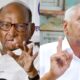 Sharad Pawar meeting the family of senior social worker Dr. Baba Adhav amid reports of his deteriorating health