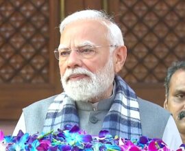 Prime Minister Narendra Modi speaking in Lok Sabha during the special 10-hour marathon debate on 150 years of Vande Mataram
