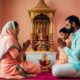 Peaceful home with spiritual symbols representing vastu dosh remedies and mantra chanting