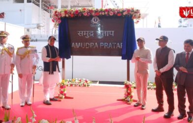 Defence Minister Rajnath Singh commissions pollution control vessel Samudra Pratap