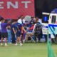 अरे बापरे! सरावादरम्यान चेहऱ्याला चेंडू लागल्यानं खेळाडू जखमी; अ‍ॅम्ब्युलन्सनं नेलं रुग्णालयात