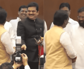 Shinde Danve handshake politic
